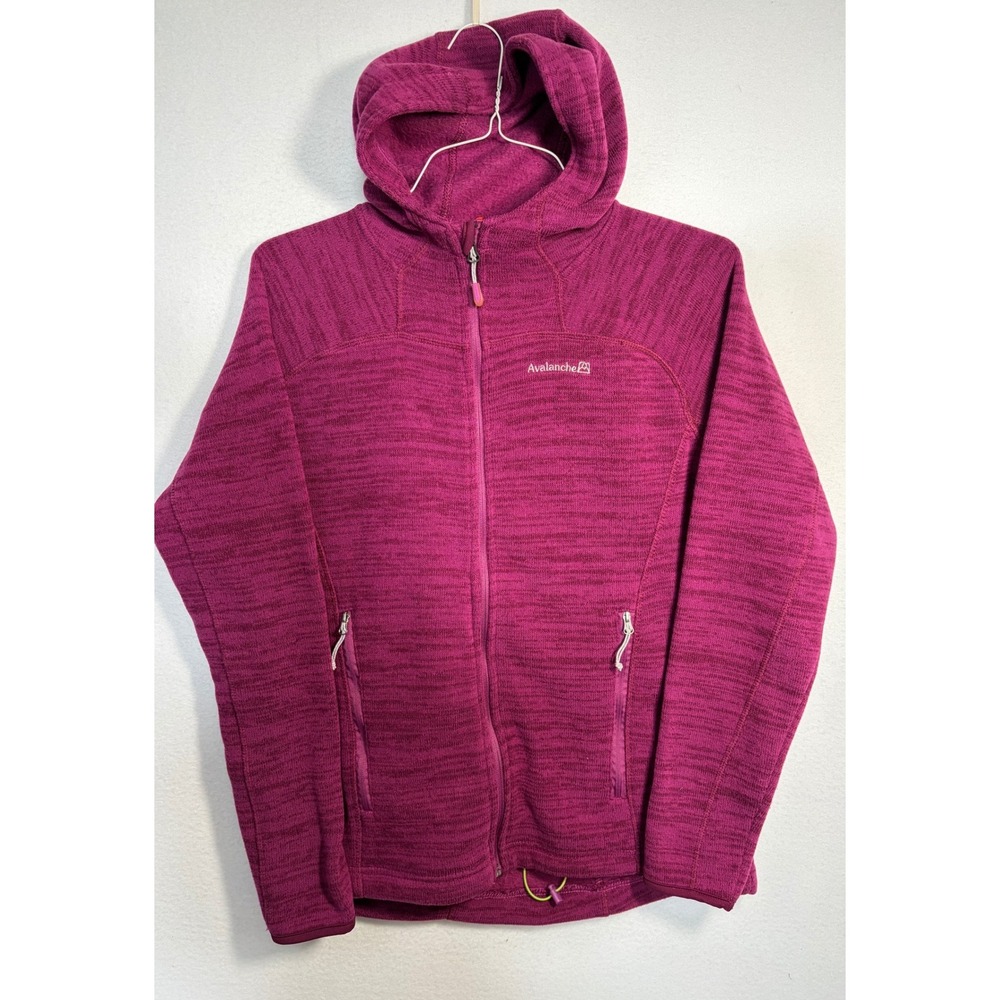 Avalanche Fleece Jacket Women L Magenta Excellent Thermalaton Full Zip Hooded